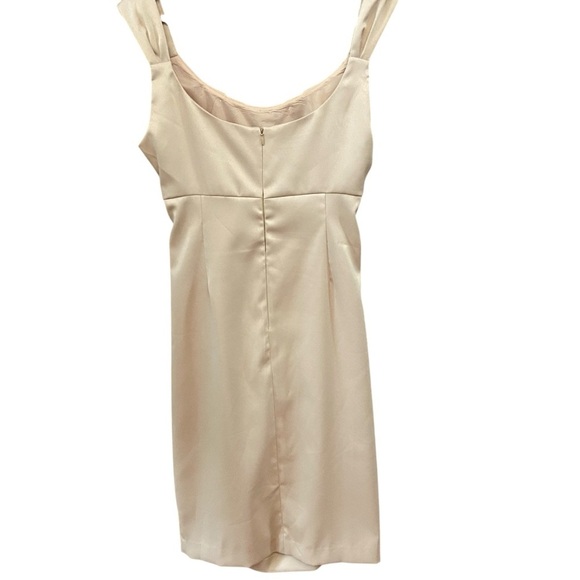 Maggie London Sleeveless Sheath Dress Size 8 Muted Gold Empire Bust Cocktail - Picture 6 of 9